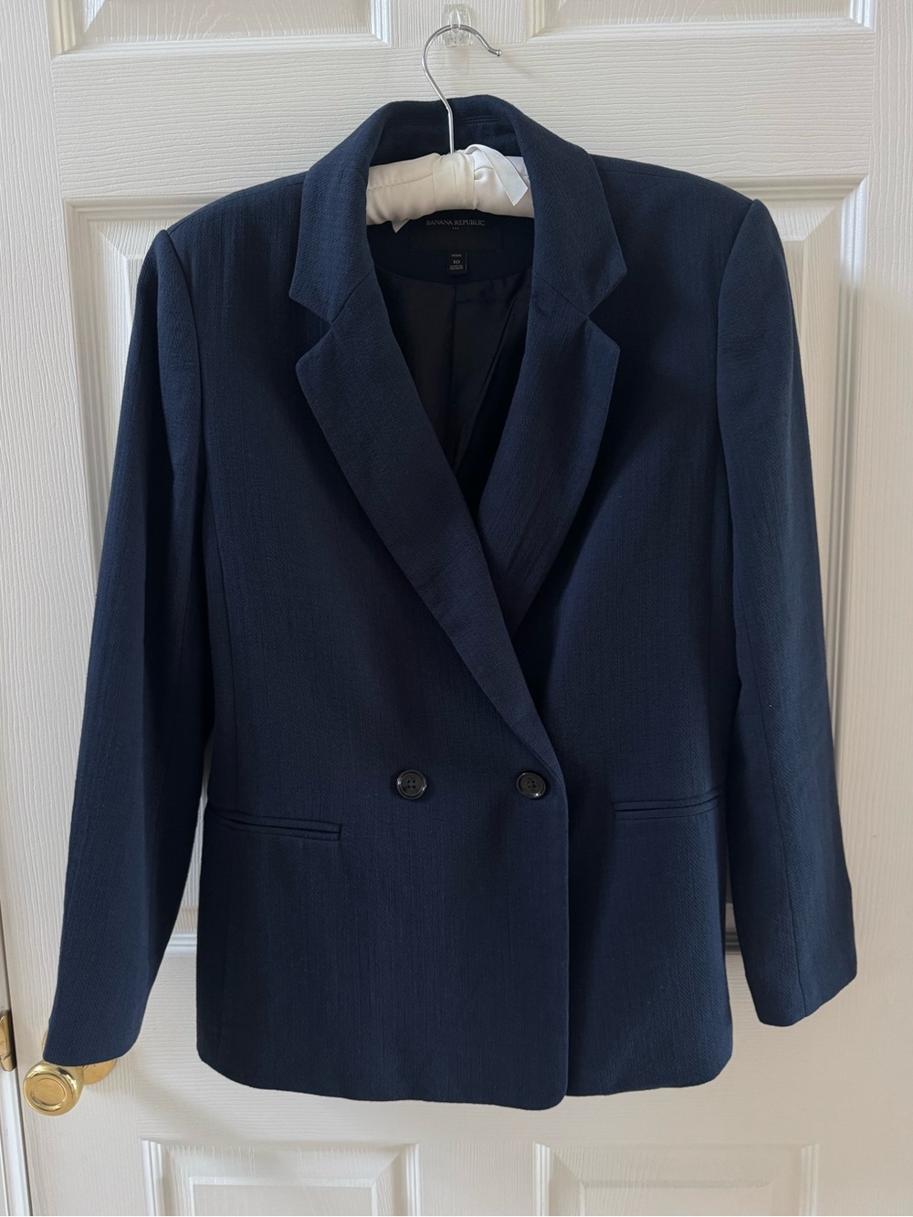 Banana Republic Navy Double-Breasted Blazer